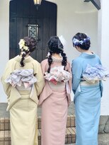 バサラ 横浜駅前店(VASARA)&nbsp;横浜/着物ヘア/編み下ろし/アップスタイル/ツインアレンジ