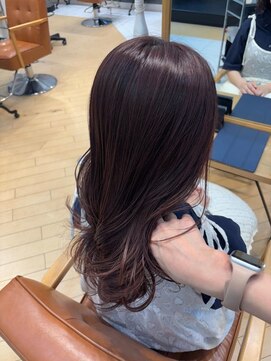 ユニ バイ マグ 長野店(Uni.by Mag) "ピンクカラー" 透明感ブリーチなしピンク