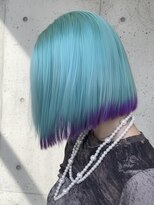 プネル(punel) ミントグリーン×パープル ケアブリーチ 原宿