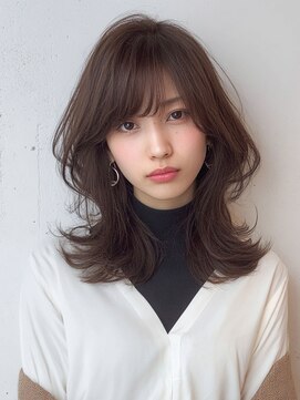 ニーフ 恵比寿(neaf) ダークブルーワンホンレイヤー/ニュアンスウルフ/デジタルパーマ