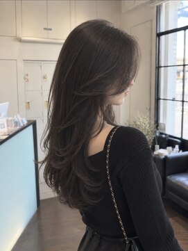 アパカバール 鳳店(Apa kabar) レイヤーカット×グレージュ
