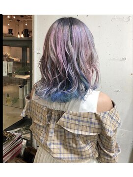 エル(EL by green) (Kotaro)ユニコーンカラー×無造作×ポイントカラー