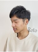 爽やか2ブロック【ナチュラル束感ショート】ダウンバング