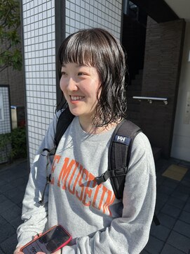 ギフト(GIFT) bob perm ニュアンスパーマ コテ巻き風パーマ ぷつっと前髪