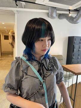 エムドットヘアーサロン(M. hair salon) 【門田美穂】推しにも届く♪推し色とウルフカット♪