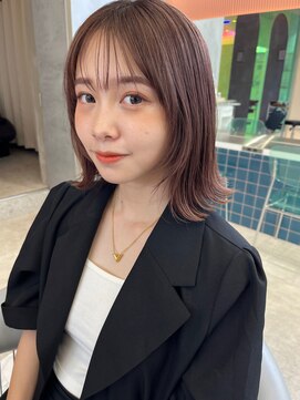 ロンドルーチェ 心斎橋(Lond luce) ダークアッシュ/ミディアムレイヤーカット［髪質改善/縮毛矯正］