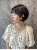 耳掛けショートボブ