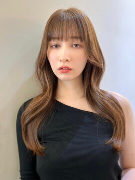 ノク(nok) レイヤーカット小顔カットフォギーベージュ_前髪マチルダボブ