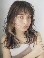 トレヘアー 京都 烏丸(tRe hair)&nbsp;レイヤーウェーブくびれヘア　ハイライトカラー