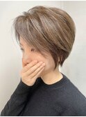 ショート/30代40代/ひし形美シルエット