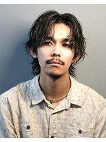 メンズサロン ゴールド 名古屋(GOALD) サーフカール　スパイラルパーマ　センターパート　ハイライト