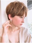 Say.黒髪ボブルフネビージュ小顔ワンレンショートパーマ表参道