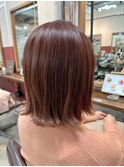 ピンクグレージュボブ白髪ぼかし/白髪ぼかしハイライト2503