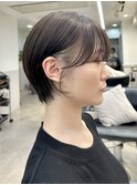 インナーカラー/耳かけショート/タイトショート