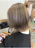 白髪ぼかしグレージュハイライト【中阪】