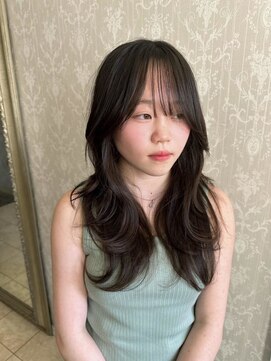 ヘアスタジオ アルス 御池店(hair Studio A.R.S) バレイヤージュマッシュウルフミディアムミルクティーベージュ