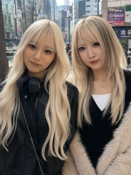 エゴ 池袋(EGO)の写真/染められるシールエクステで理想の髪色へ！馴染みがいいエクステ体験を♪