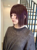 ペイジヘアー(paige hair) 顔周りデザイン/切りっぱなしボブ/暖色カラー
