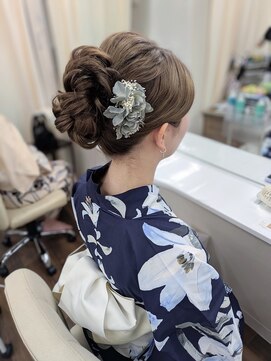京都ヘアセット着付け専門サロン 夢館 五条店(yumeyakata) もこもこアップスタイル