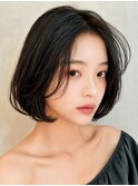 上品にまとまる暗髪ボブ【西宮北口/髪質改善】