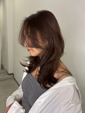 リト 四条 烏丸(riTo) 海外レイヤー20代30代ブラウンカラーレイヤーカット髪質改善