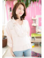 ミック 日暮里店(miq)&nbsp;くるんとワンカールの♪大人愛されセミディ