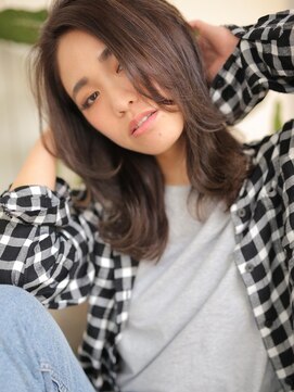 アグ ヘアー ルピア 金沢店(Agu hair rupia) くせ毛風無造作くびれミディ