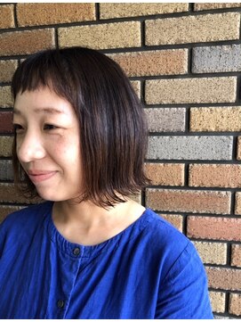 エーライン美容室(A-line) ナチュラルな切りっぱなしボブ