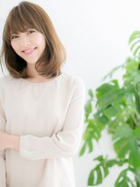 プリモア サロン ハナレ 綾瀬(primoA salon HANARE)&nbsp;綾瀬/髪質改善/フェザーバングとゴールドベージュ!大人ロブヘアa