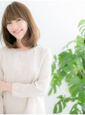 綾瀬/髪質改善/フェザーバングとゴールドベージュ!大人ロブヘアa