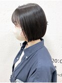 【morio】札幌ボブ　黒髪ぱつっと前下がりボブ