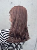 #ピンクブラウン#ニュアンス#ナチュラル#立体感#暖色カラー