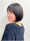 【長谷川】ビターチョコレートカラーショートボブ
