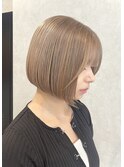◎お客様スタイル◎ミルクティーベージュボブ
