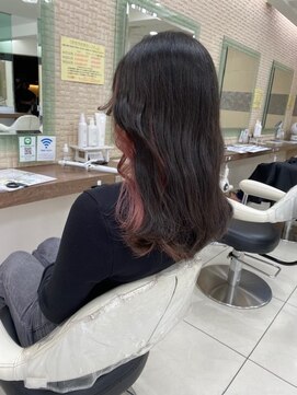 アッシュ 日野店(Ash) インナーカラー/髪質改善/ベビーピンク/韓国風/ハイトーンカラー