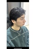 毛流れパーマ　ダウンパーマ