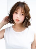 20代30代大人かわいいナチュラル暗髪ゆるめパーマヘア
