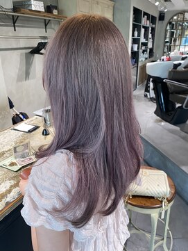 ロリム(RorriM) レイヤーカット　ダブルカラー　ピンクラベンダー　ウルフカット