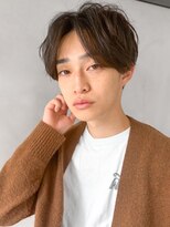 ブルーブラックスパイキーショートセンターパート#02mf0313