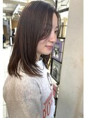新宿/ミディアムレイヤー/透明感カラー/長め前髪