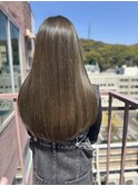 #ストレートヘア #艶髪 #ナチュラル #オリーブベージュ