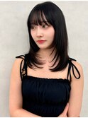 韓国レイヤー/ワインレッド/マロンベージュ/イメチェン/八幡山