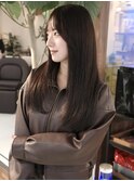 『ワンカールストレート』暗髪/髪質改善/艶髪/顔まわりカット