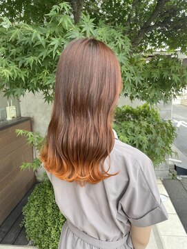 エム インターナショナル 春日部本店(EMU international) 毛先だけでおしゃれ見えオレンジ