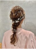 【ローポニーテール】結婚式/銀座/ヘアセット/アレンジ