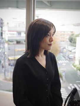 【清水夏生】ミディアム×ラベンダーグレージュ