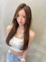 ロンドルーチェ 心斎橋(Lond luce)&nbsp;ダークアッシュ/ミディアムレイヤーカット［髪質改善/縮毛矯正］