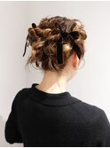 【ami style】もこもこアレンジ　参列セット　ヘアアレンジ