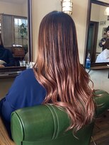 オーリー 上里本庄店(OLLIE) オレンジ×バレイヤージュ