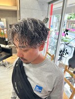 ヘアー ラボ エムツー(hair lab m2)&nbsp;ツイストスパイラル×メッシュ｜メンズパーマスタイル